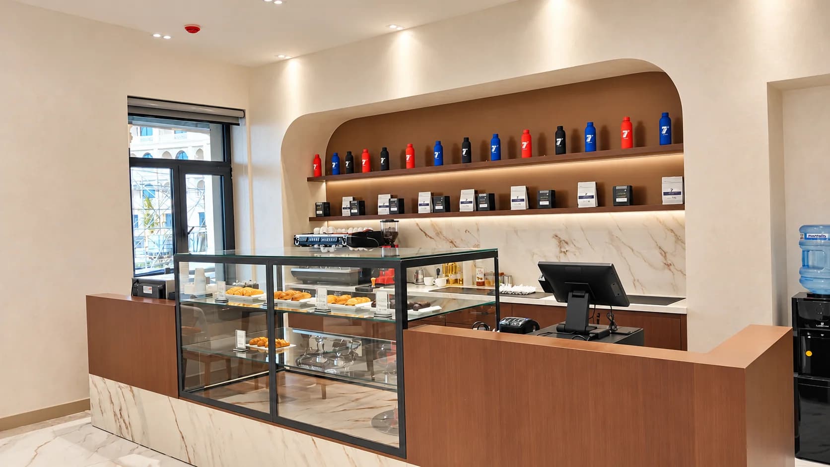 Counter at 7Oz Espresso Cafe, Hadith Hotel, Samarkand