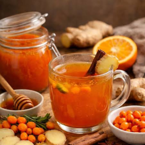 ginger & sea buckthorn tea